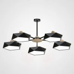 Люстра на штанге Geometric Ch 5 Черная ImperiumLoft Geometric-Ch01 (186749-26) (LED, 220V)