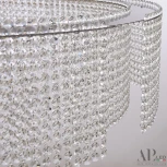 Подвесная люстра светодиодная APL LED Sicilia SH02.73.A.Ni.4000 (220V, хрусталь, на тросе)