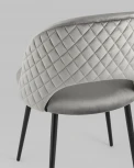 Стул велюр с ромбами серый Stool Group УТ000025809