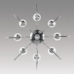 Подвесная люстра Lumion Laoka 8032/8 хром, металл/хрусталь Е14 8*40W 220V (подвески, на цепи, подсвечник, свеча)