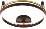Потолочный светильник круглый Crystal Lux FERNANDO PL48W LED BLACK/GOLD (220V, пульт управления, кольцо)