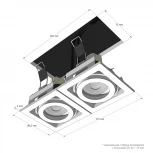 Встраиваемый светильник Black/Aluminium RAUMBERG Qana Qana2LNBkAlu