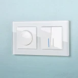 Выключатель двухклавишный проходной с подсветкой (белый) Werkel W1122101 (a051112)