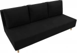 Диван прямой Лига-033 (Черный/Микровельвет) Лига Диванов арт.121083