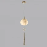Подвесной светильник Odeon Light Fiolent 5432/1 золотой(под латунь)/стекло/кисточка/агат E14 1*40W (220V, на проводе)
