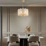 Подвесная люстра хрустальная на штанге Arte Milano Sorrento-2109 372109/5/350/390 GD (220V)