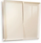 Лицевая панель Ambrella Volt ALFA (Бежевый глянец) для 2-клавишных выключателей QUANT AP3030