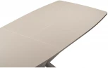 Стеклянный стол Woodville Палу 130(170)х80х76 латте / капучино 528468