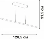 Подвесной светильник светодиодный Vitaluce V4663-1/1S
