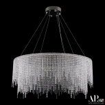 Подвесная люстра светодиодная APL LED Sicilia SH02.93.D.Ni.4000 (220V, хрусталь, на тросе)