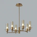 Потолочная люстра на штанге Lumion Madonna 6554/6C бронза/коньячный/металл/стекло E14 6*40W 220V