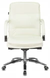 Кресло руководителя Бюрократ T-9927SL-LOW слоновая кость кожа низк.спин. крестовина металл хром