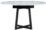 Стеклянный стол Woodville Регна белый / черный 504219