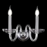 Бра Crystal Lux ARABESQUE AP2 CHROME (220V, подсвечник, свеча)