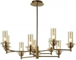 Потолочная люстра на штанге Lumion Madonna 6554/9C бронза/коньячный/металл/стекло E14 9*40W 220V