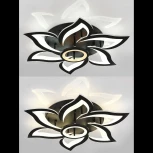 Потолочная люстра Natali Kovaltseva Olimp HIGH-TECH LED LAMPS 82020 BLACK (регулировка яркости, 220V, пульт управления, цветы)