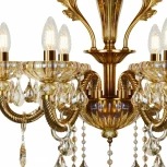 Подвесная люстра iLamp Asia 81069-6 BR (220V, на цепи, свеча)