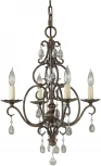 Подвесная люстра Feiss FE-CHATEAU4 (220V, подвески, на цепи, подсвечник, свеча)