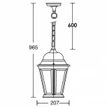 Уличный светильник подвесной Oasis Light 91405L Gb (220V, на цепи, IP44)