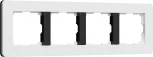 Рамка на 4 поста (белый/черный, soft-touch) Werkel W0043068 (a067991)
