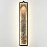 Настенно-потолочный светильник со спотом Odeon Light Stoflake 5078/35WL черн./серо-беж./металл/натур.камень/акрил LED 35W 3000K (220V)