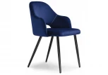 Обеденный стул на металлокаркасе Woodville Konor dark blue / black 11952