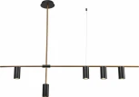 Люстра потолочная на штанге Accento V000029 (12024/5R Brass) (220V, на тросе, асимметрия)