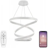Подвесная люстра светодиодная с пультом ДУ, моб. приложением 280W, белый, LED Natali Kovaltseva INNOVATION STYLE 83148 (регулировка яркости, 220V, на проводе)