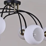 Потолочная люстра на штанге ILLUMICO IL0250-8CSQ-79 BK AB (220V)