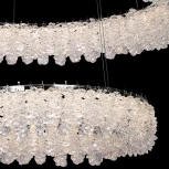 Подвесная люстра светодиодная с регулировкой цветовой температуры Reluce 08056-0.4-272W CR (220V, хрусталь, на тросе)
