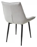Обеденный стул M-City Осло Светло-серый Vivaldi #V06, велюр / черный каркас
