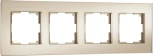 Рамка на 4 поста (шампань, стекло soft-touch) Werkel W0043111 (a064579)