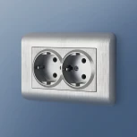 Рамка для двойной розетки Stream (серебряный) Werkel W0082106 (a051282)