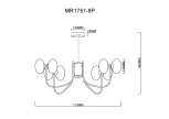 Потолочная люстра на штанге MyFar Scott MR1751-8P (220V)