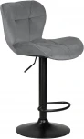 Стул барный DOBRIN BARNY BLACK (серый велюр (MJ9-75)) 5022_BlackBase-LM BLACK, цвет сиденья серый (MJ9-75), основания черный