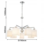 Подвесная люстра Favourite Diva 2821-7P (220V, на цепи, куб)