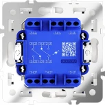 Проходной переключатель двухклавишный с подсветкой (кашемир) Voltum S70 VLS020403