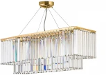 Подвесная большая люстра Arti Lampadari Enio E 1.5.70x25.101 GP (220V, хрусталь, на тросе)
