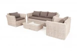 Лаунж-зона из искусственного ротанга, цвет бежевый 4SIS Капучино KS3C2T-4-SET beige