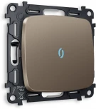 Комплект механизма Ambrella Volt 1-клавишного проходного выключателя с подсветкой 10000K OMEGA MO632040 Темная бронза матовый QUANT