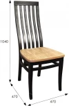 Стул Мариус М 50 дуб/черный от фабрики Mebelik