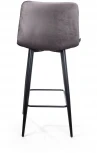 Стул полубарный UNO, бархат серый 27 / чёрный конус Top Concept UNO 74736