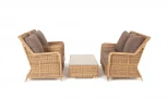Лаунж-зона из искусственного ротанга, цвет соломенный 4SIS Гляссе Сингл GS2C2T-4-SET
