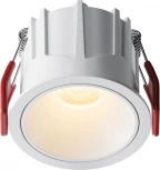 Встраиваемый светильник Maytoni Alfa LED DL043-01-10W2.7K-RD-W (220V, круглые)