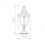 Наземный фонарь Elektrostandard Atlas черное золото GLYF-2010S