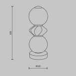Настольная лампа Maytoni Brosche MOD362TL-L10GR3K (LED, 220V, выключатель, шар)
