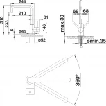 Смеситель Blanco Mili Silgranit 525131 для кухонной мойки
