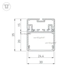 Профиль KLUS-LINE-3035-2000 ANOD (Металл) 023861 Arlight