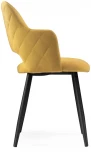 Стул Woodville на металлокаркасе Гутрид прошивка ромбы сзади горчичный / черный 504222