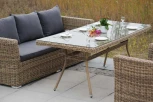 Обеденная группа из искусственного ротанга, цвет соломенный 4SIS Моккачино MS3C2T-4-SET